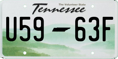 TN license plate U5963F