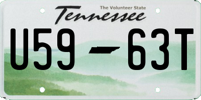 TN license plate U5963T