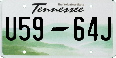 TN license plate U5964J