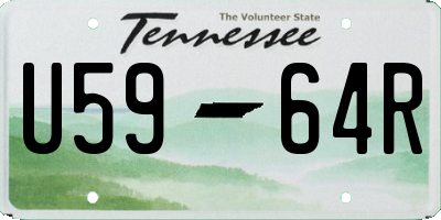 TN license plate U5964R