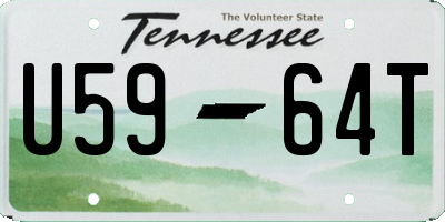 TN license plate U5964T
