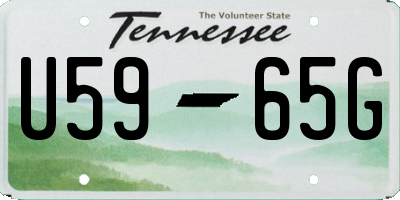 TN license plate U5965G
