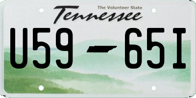 TN license plate U5965I