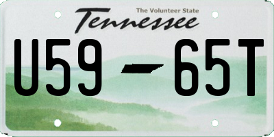 TN license plate U5965T