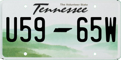 TN license plate U5965W