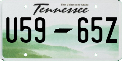 TN license plate U5965Z