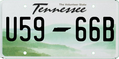 TN license plate U5966B
