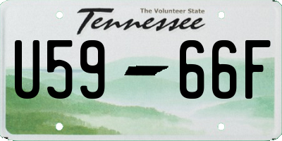 TN license plate U5966F