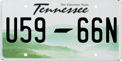 TN license plate U5966N