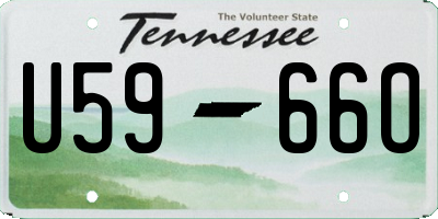 TN license plate U5966O