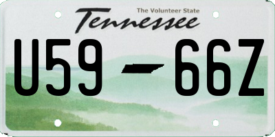 TN license plate U5966Z