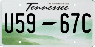 TN license plate U5967C