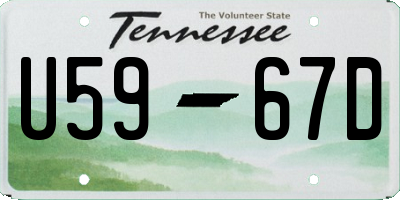 TN license plate U5967D
