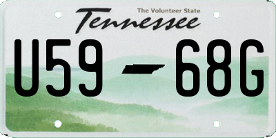 TN license plate U5968G