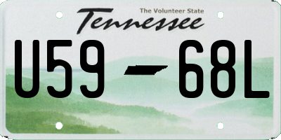 TN license plate U5968L