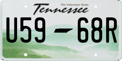 TN license plate U5968R