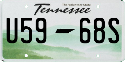 TN license plate U5968S