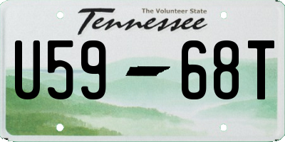 TN license plate U5968T