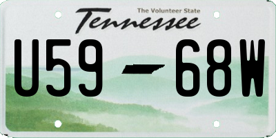 TN license plate U5968W