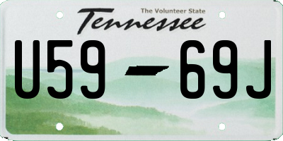TN license plate U5969J