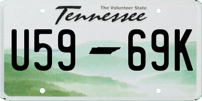 TN license plate U5969K