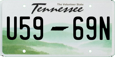 TN license plate U5969N