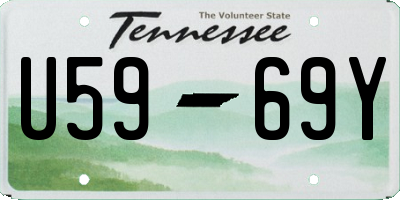TN license plate U5969Y