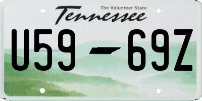 TN license plate U5969Z