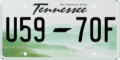 TN license plate U5970F