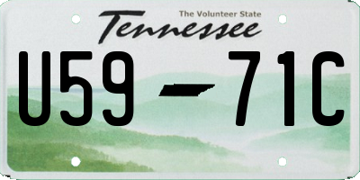 TN license plate U5971C