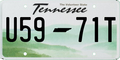 TN license plate U5971T