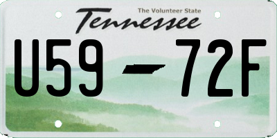 TN license plate U5972F
