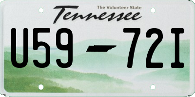 TN license plate U5972I
