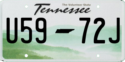TN license plate U5972J