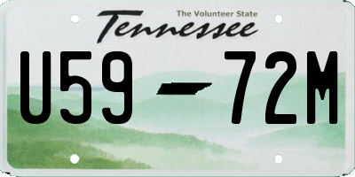 TN license plate U5972M