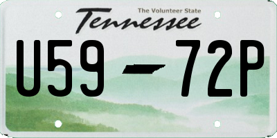 TN license plate U5972P