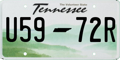 TN license plate U5972R