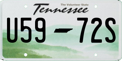 TN license plate U5972S