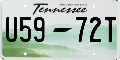TN license plate U5972T