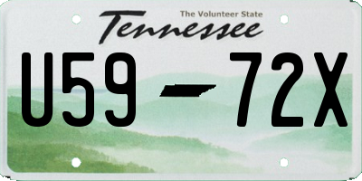 TN license plate U5972X