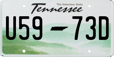 TN license plate U5973D