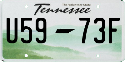 TN license plate U5973F