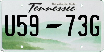 TN license plate U5973G