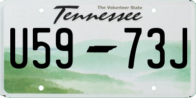 TN license plate U5973J