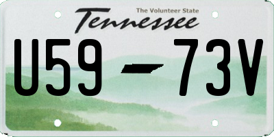 TN license plate U5973V