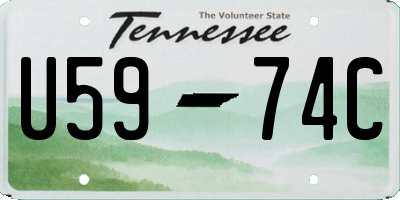 TN license plate U5974C