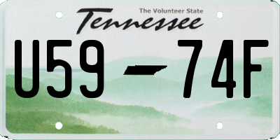 TN license plate U5974F