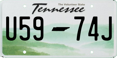 TN license plate U5974J