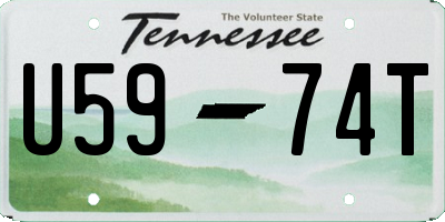 TN license plate U5974T
