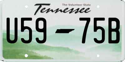 TN license plate U5975B
